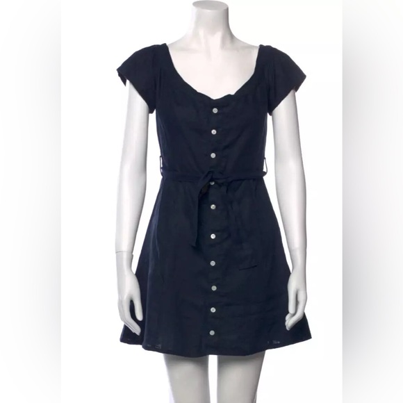 Linen Sun Dress Off-Shoulder Sayulita Sundress - Picture 9 of 12